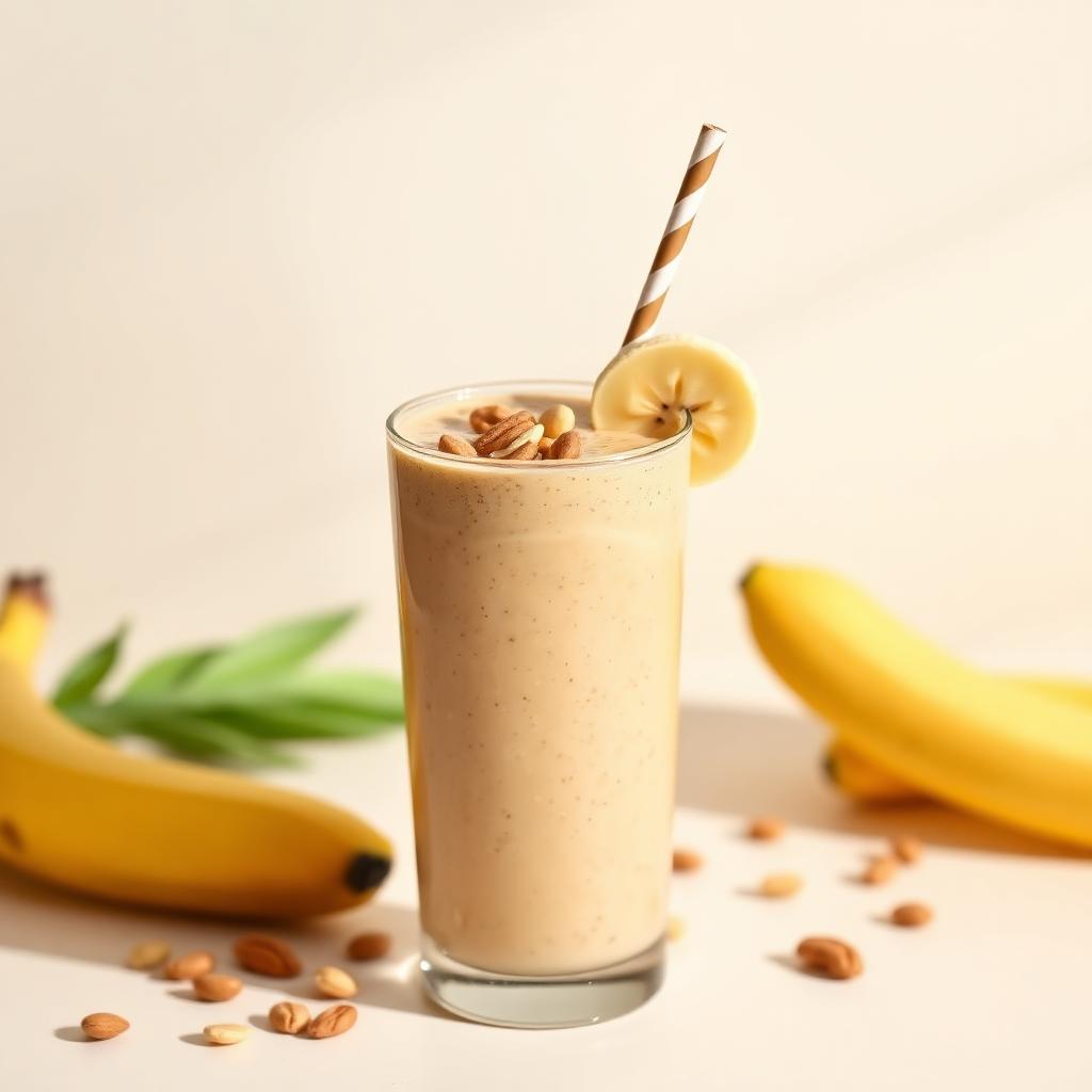 Frullato proteico banana e arachidi