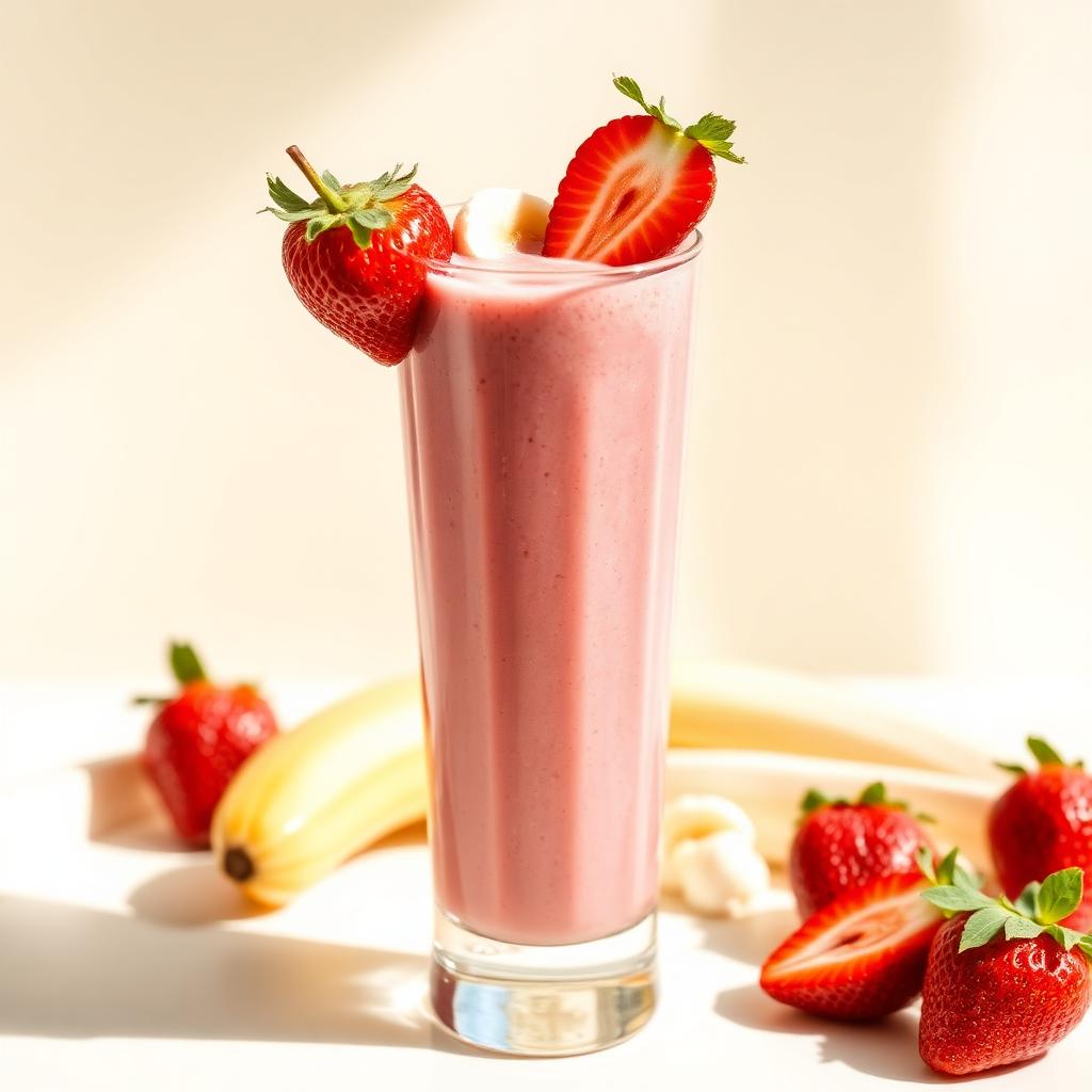 Frullato proteico fragola e banana