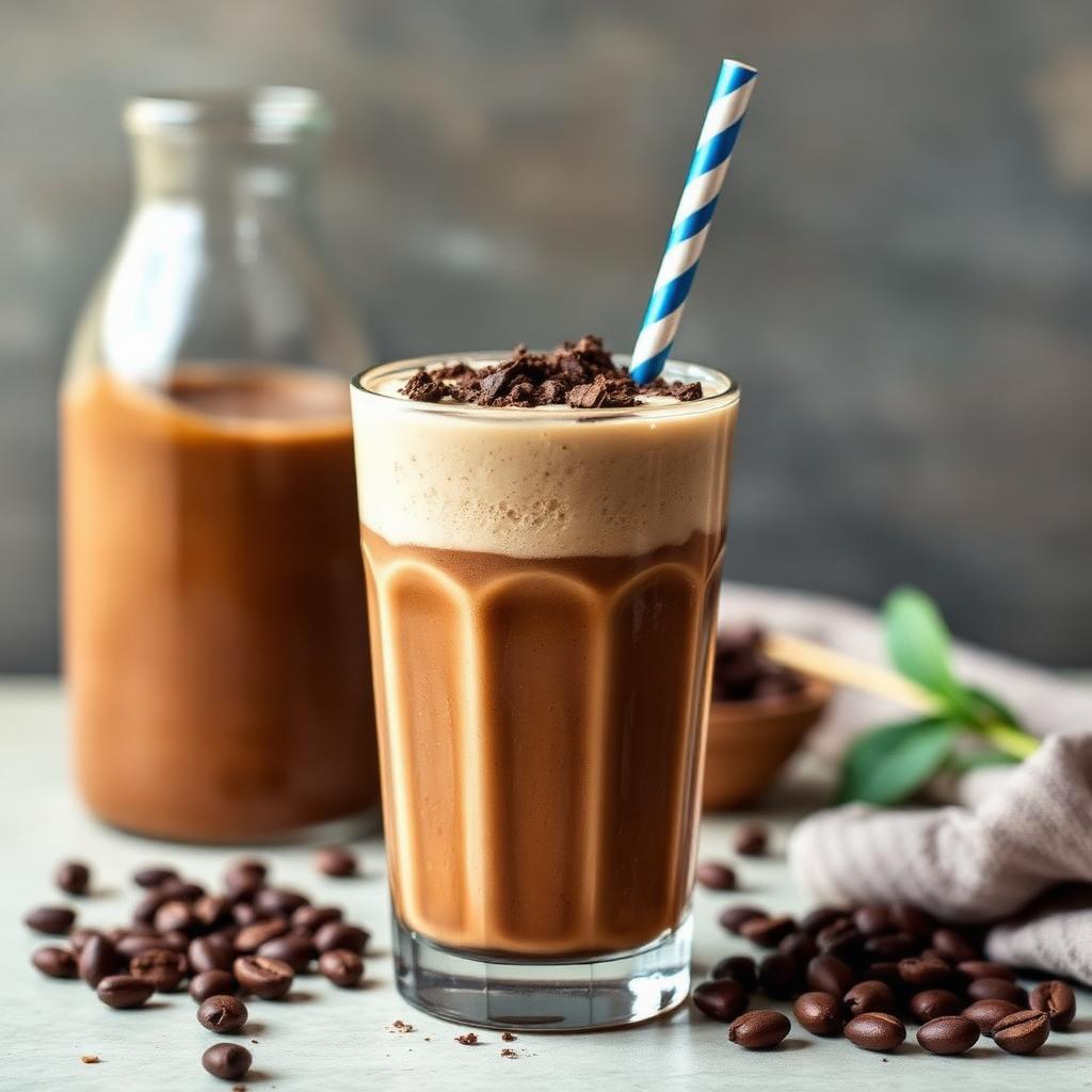 Frullato proteico mokaccino caffè e cioccolato