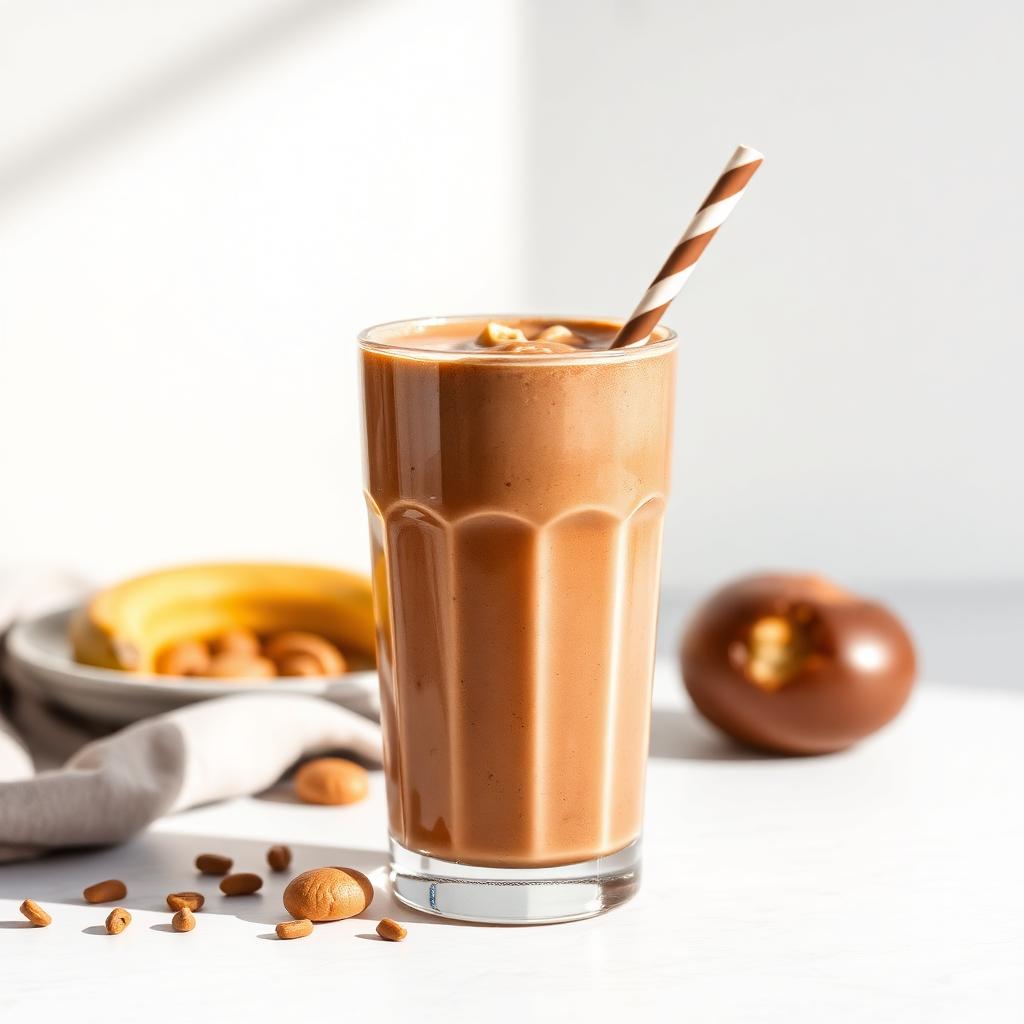 Frullato proteico Snickers cioccolato e arachidi